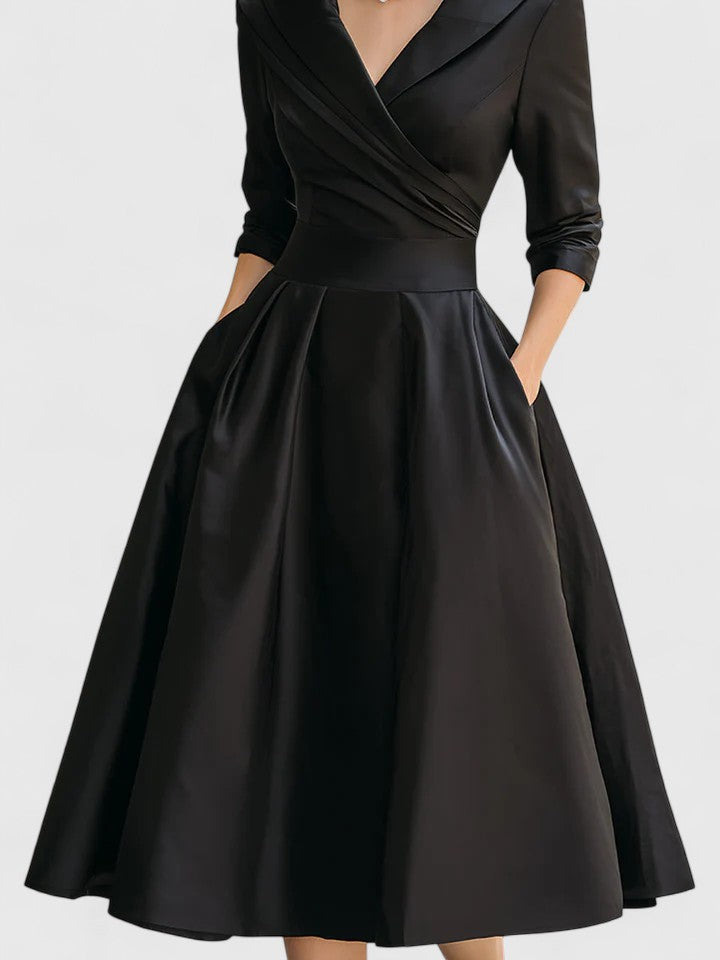 Wrap Dress Women's A-Line Silhouette with Pockets | D&S - 2 - Dublin-stylehouse