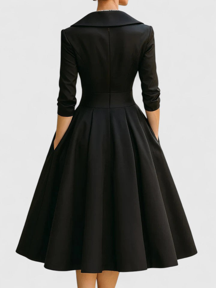 Wrap Dress Women's A-Line Silhouette with Pockets | D&S - 3 - Dublin-stylehouse