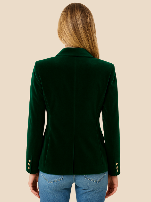Blazer Women's Tailored Fit with Notched Collar and Button Detail | D&S - 12 - Dublin-stylehouse