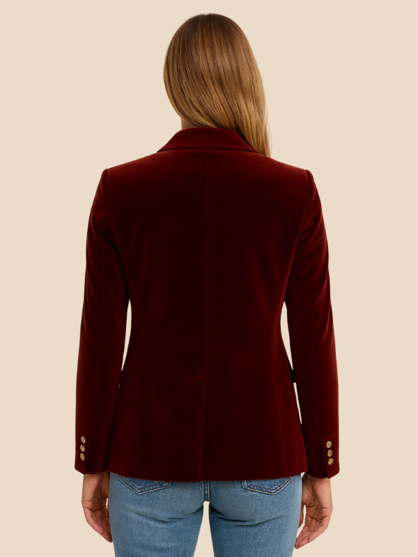 Blazer Women's Tailored Fit with Notched Collar and Button Detail | D&S - 13 - Dublin-stylehouse