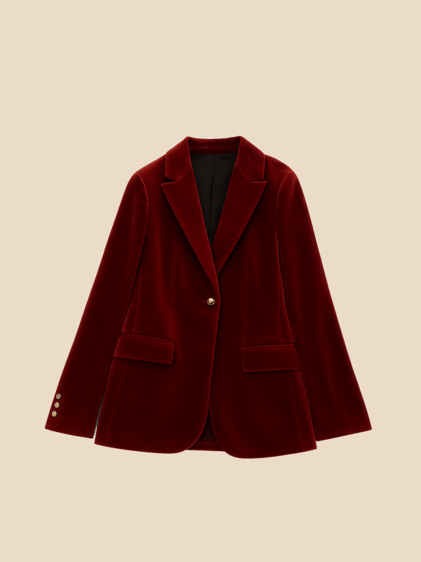 Blazer Women's Tailored Fit with Notched Collar and Button Detail | D&S - 8 - Dublin-stylehouse