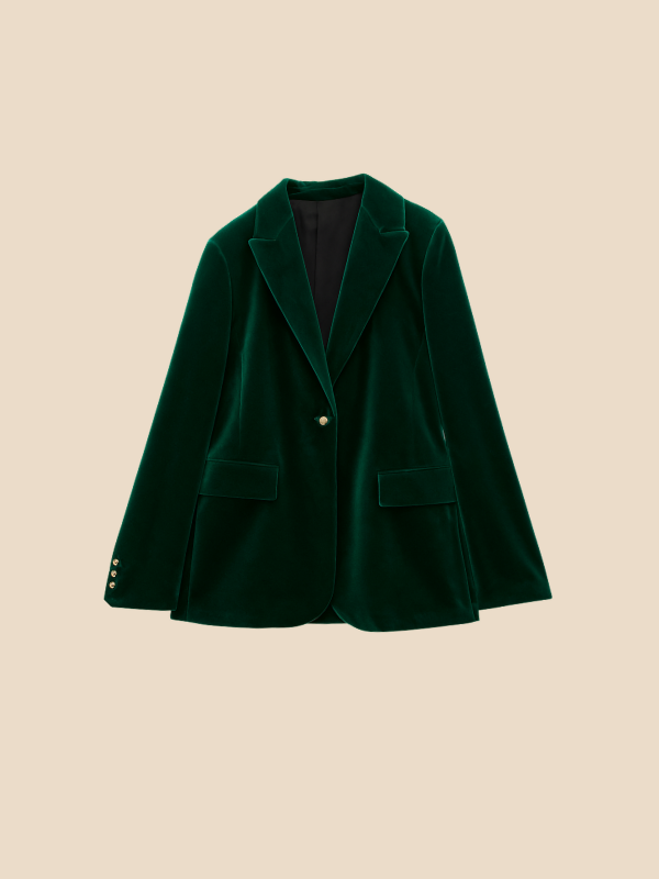 Blazer Women's Tailored Fit with Notched Collar and Button Detail | D&S - 3 - Dublin-stylehouse