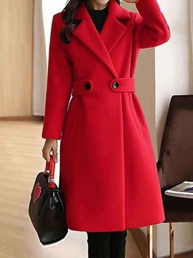 Coat Women's Long Sleeve Tailored Fit with Belted Waist - 7 - Dublin-stylehouse
