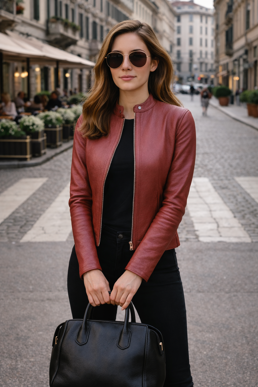 Women's Jacket with Stand-Up Collar | M&B - 1 - Dublin-stylehouse