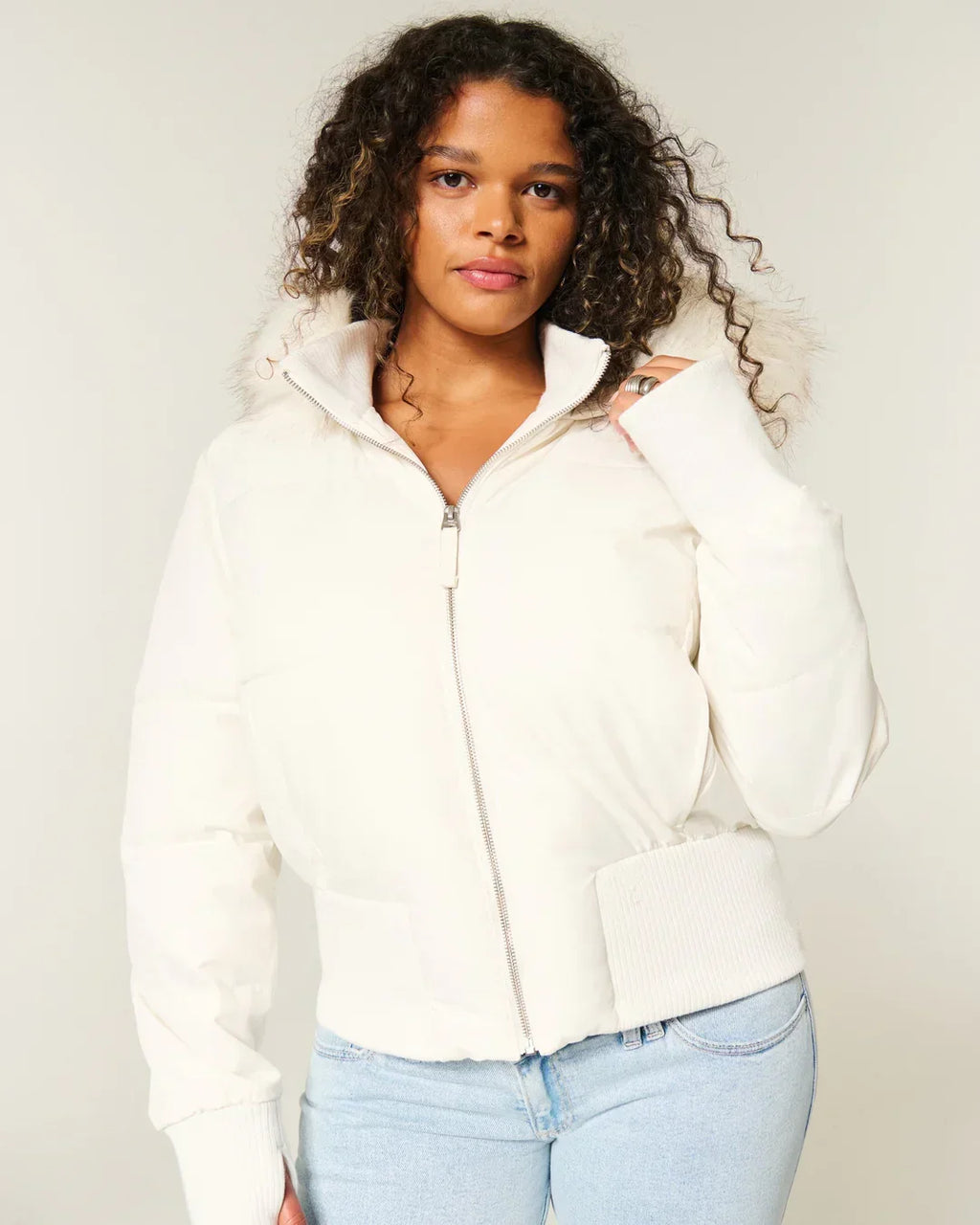Winter Jacket Women's Short Quilted Design with Hood | D&S - 2 - Dublin-stylehouse