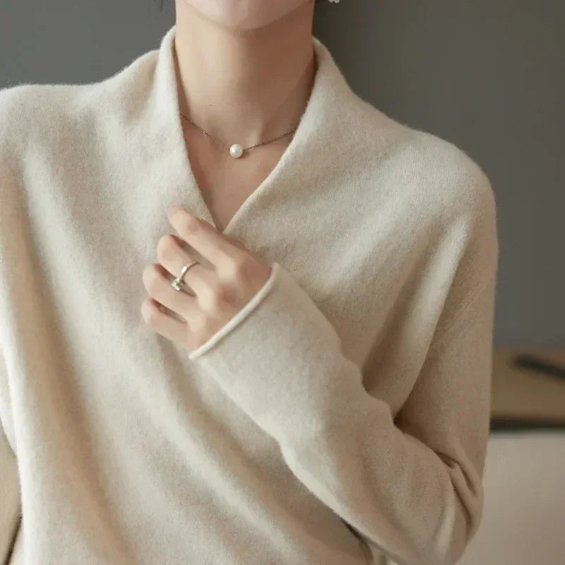 Wrap Sweater Women's Long Sleeve V-Neck | D&S - 4 - Dublin-stylehouse