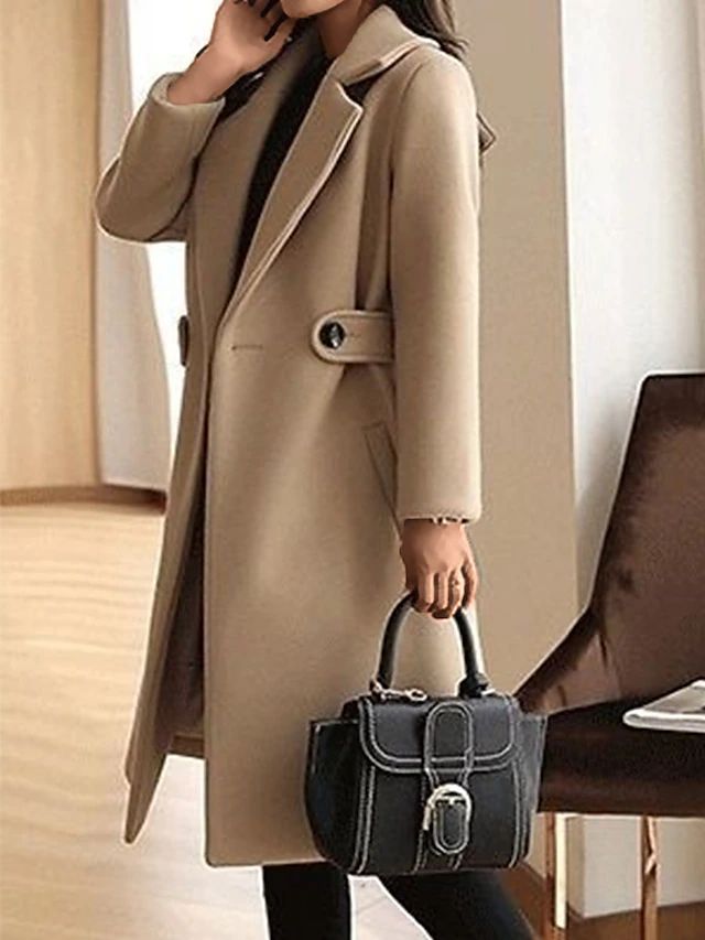 Coat Women's Long Sleeve Tailored Fit with Belted Waist - 5 - Dublin-stylehouse
