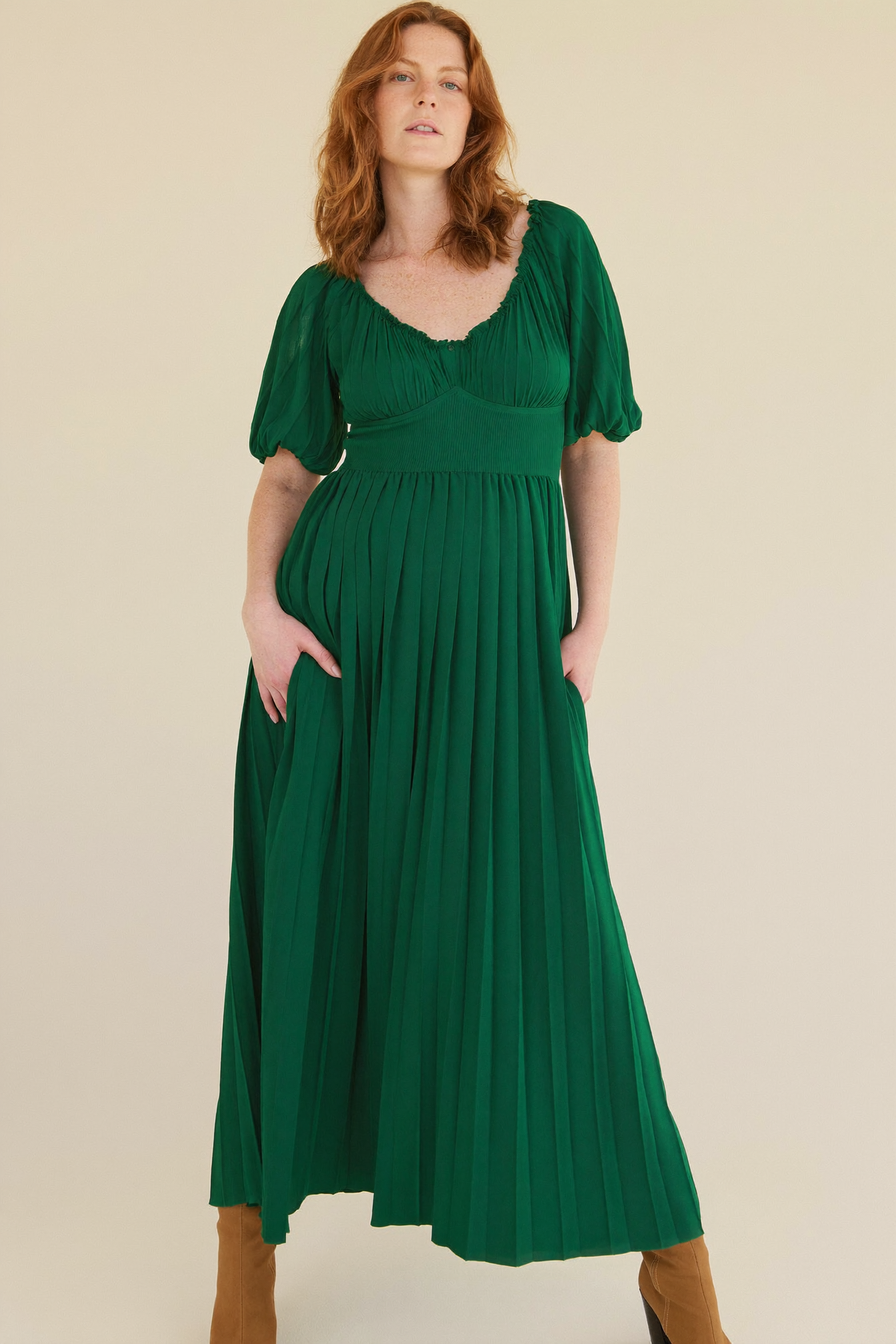Ranelagh Pleated Midi Dress