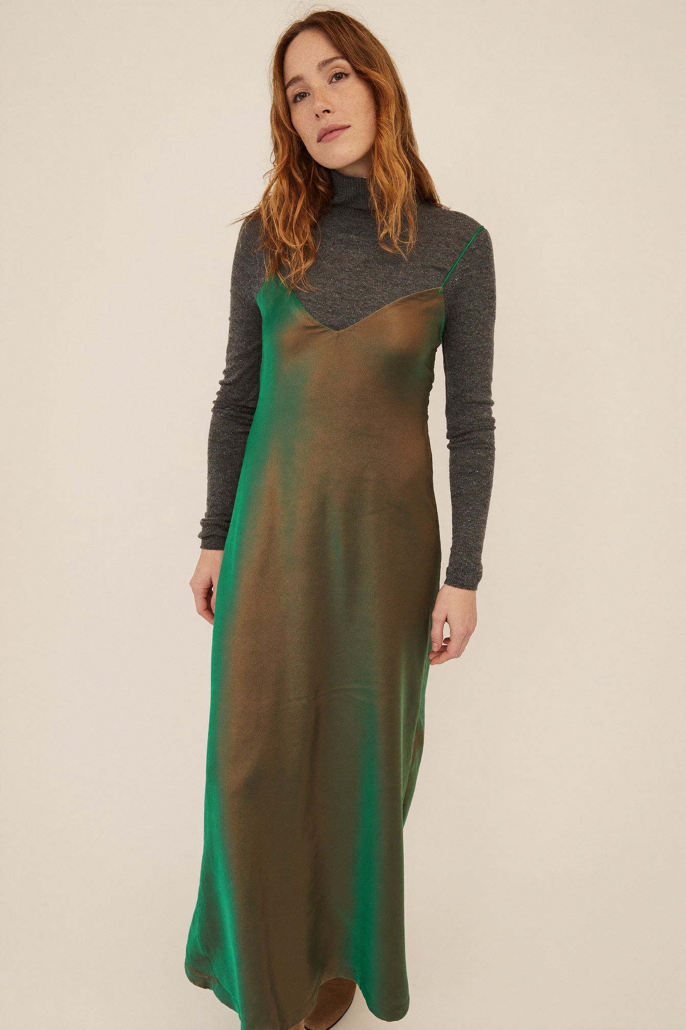 Ha'penny Satin Slip Dress