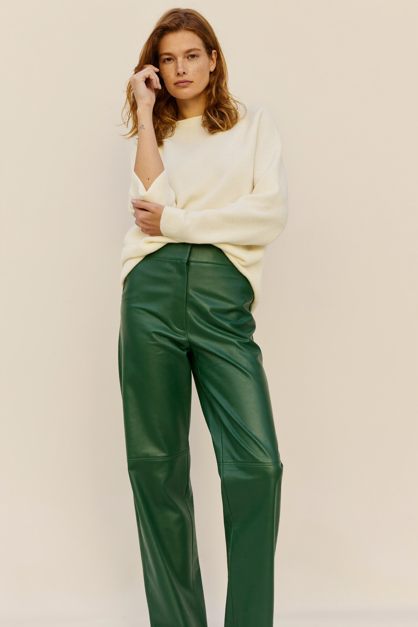 Malahide Faux-Leather Trousers