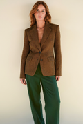 Stephen's Green Herringbone Blazer